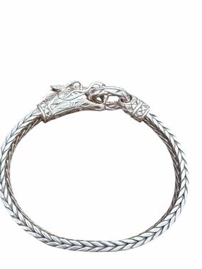 John Hardy Sterling Silver Dragon Head Station Bracelet